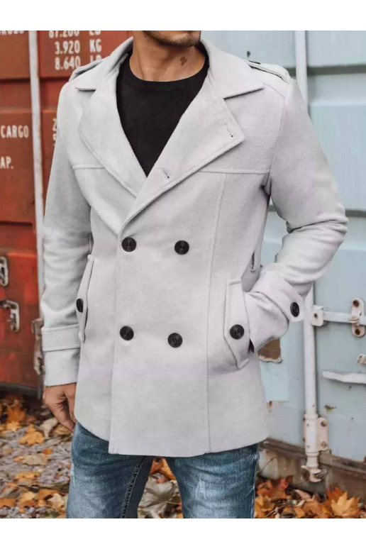 Meeste kaherealine mantel, helehall