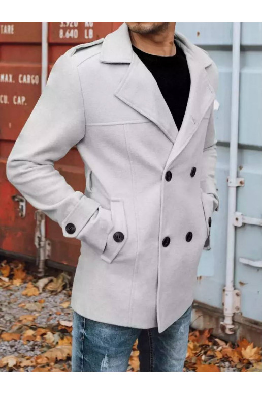 Meeste kaherealine mantel, helehall