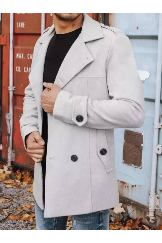 Meeste kaherealine mantel, helehall