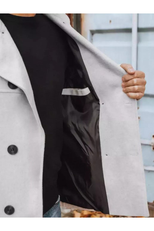 Meeste kaherealine mantel, helehall