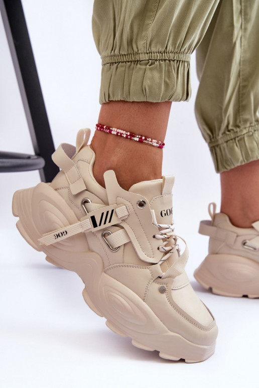 spordijalatsid Sneakers tüüpi jalanõud GOE MM2N4015 beeži värvi