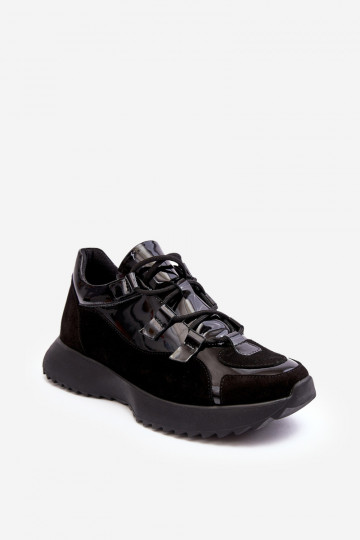Nahk Laque spordijalatsid Naiselik M01/2 Zazoo mustad 2