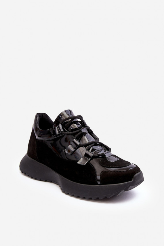 Nahk Laque spordijalatsid Naiselik M01/2 Zazoo mustad