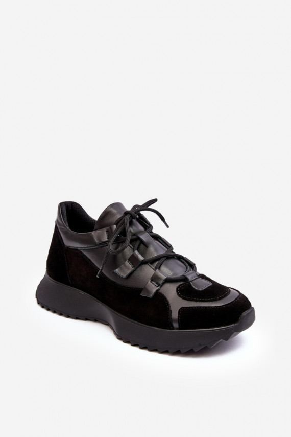 Nahk spordijalatsid Naiselik M01/2 Zazoo mustad