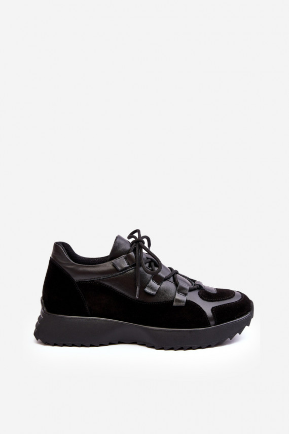 Nahk spordijalatsid Naiselik M01/2 Zazoo mustad