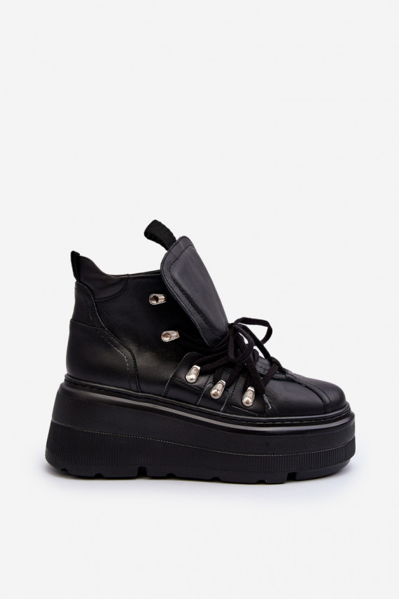 Zazoo 3416 Nahk Naiselik spordijalatsid mustad
