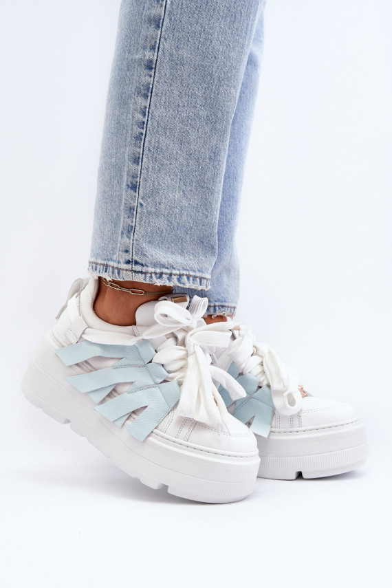 Zazoo 2F-7033 Sneakers tüüpi jalanõud platvormiga Sinist värvi