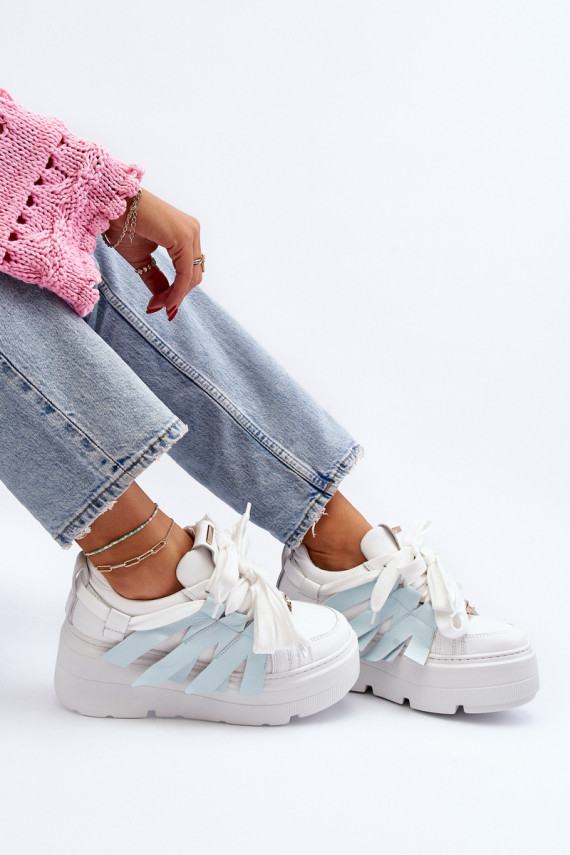 Zazoo 2F-7033 Sneakers tüüpi jalanõud platvormiga Sinist värvi