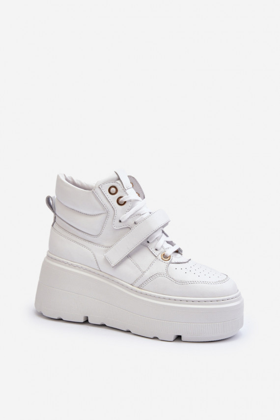 Zazoo 3450 Nahk Sneakers tüüpi jalanõud Naiselik valget värvi