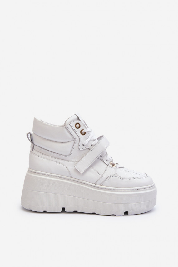 Zazoo 3450 Nahk Sneakers tüüpi jalanõud Naiselik valget värvi