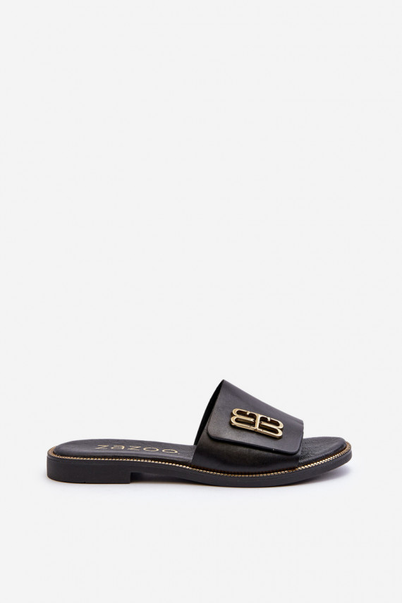 Zazoo 40384 Elegantsed Plätud naturaalsest nahast Naiselik mustad