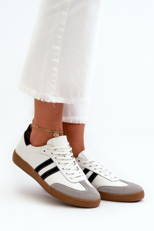 Zazoo N1068 Nahk Madal Sneakers tüüpi jalanõud Naiselik valget värvi