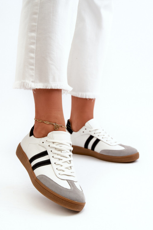 Zazoo N1068 Nahk Madal Sneakers tüüpi jalanõud Naiselik valget värvi