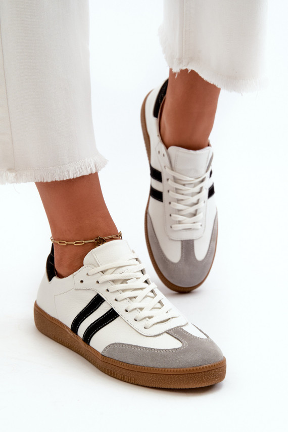 Zazoo N1068 Nahk Madal Sneakers tüüpi jalanõud Naiselik valget värvi
