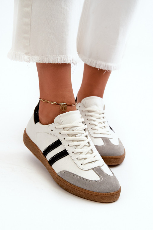 Zazoo N1068 Nahk Madal Sneakers tüüpi jalanõud Naiselik valget värvi