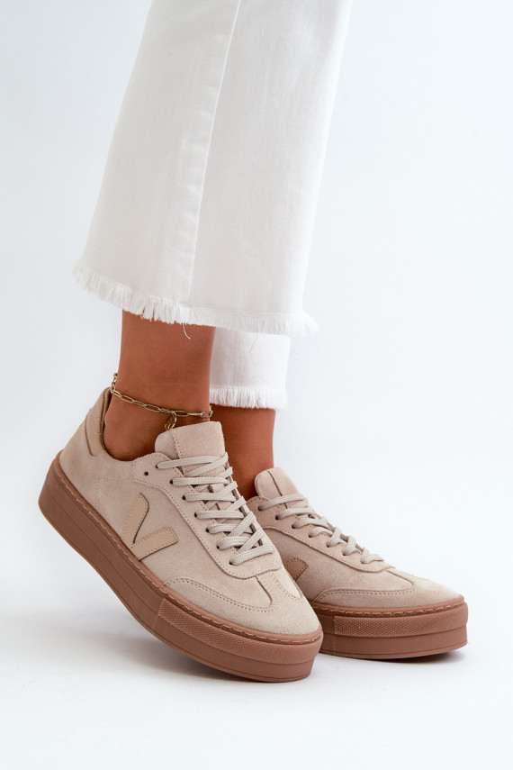 Zazoo N1100S2 Sneakers tüüpi jalanõud seemisnakhsed Naiselik platvormiga beeži värvi