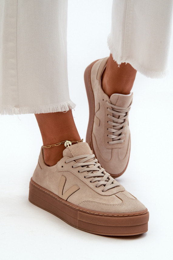 Zazoo N1100S2 Sneakers tüüpi jalanõud seemisnakhsed Naiselik platvormiga beeži värvi
