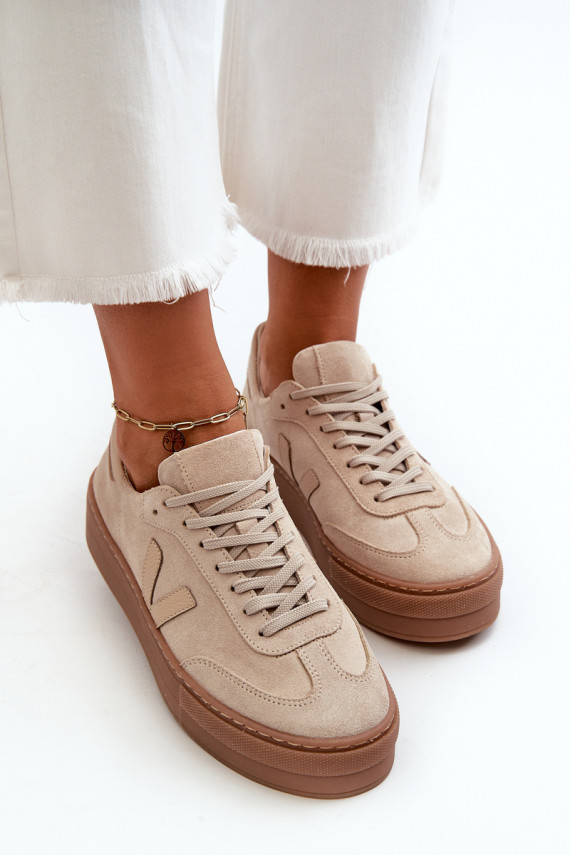 Zazoo N1100S2 Sneakers tüüpi jalanõud seemisnakhsed Naiselik platvormiga beeži värvi