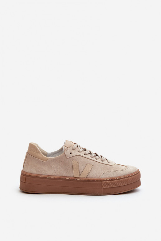 Zazoo N1100S2 Sneakers tüüpi jalanõud seemisnakhsed Naiselik platvormiga beeži värvi