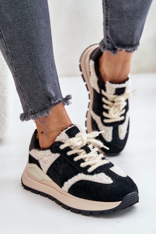 voodriga Sneakers tüüpi jalanõud Naiselik Nahk Big Star OO274A318 HI-POLY SYSTEM mustad
