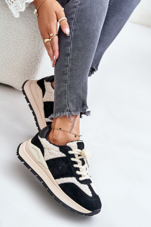 voodriga Sneakers tüüpi jalanõud Naiselik Nahk Big Star OO274A318 HI-POLY SYSTEM mustad