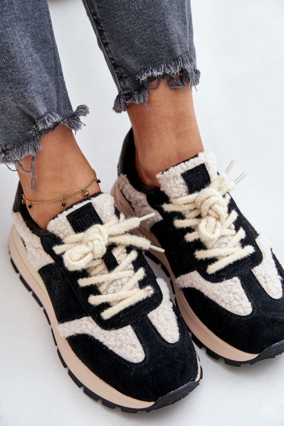 voodriga Sneakers tüüpi jalanõud Naiselik Nahk Big Star OO274A318 HI-POLY SYSTEM mustad