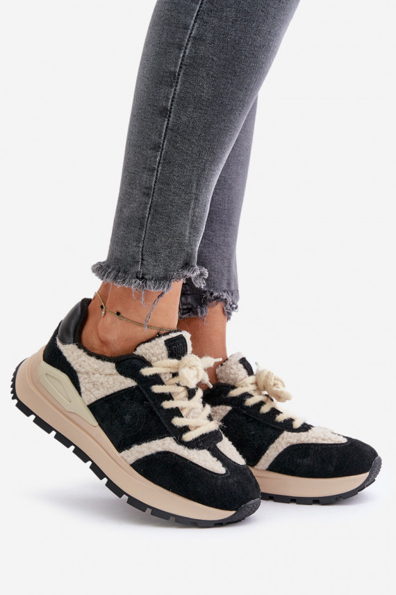 voodriga Sneakers tüüpi jalanõud Naiselik Nahk Big Star OO274A318 HI-POLY SYSTEM mustad