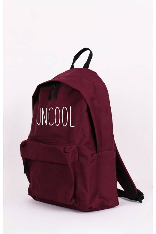 Stiilne lihtne bordoopunane seljakott "Uncool" Stiilne lihtne bordoopunane seljakott "Uncool"