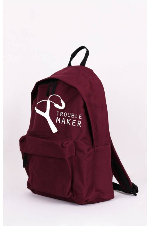 Stiilne lihtne bordoopunane seljakott "Troublemaker" Stiilne lihtne bordoopunane seljakott "Troublemaker"