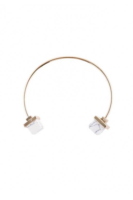 KÄEVÕRU "Minimalist White Marble Cuff Bracelet" KÄEVÕRU "Minimalist White Marble Cuff Bracelet"