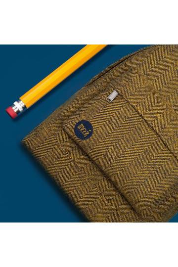 Seljakott Herringbone Pop Navy/Yellow 2