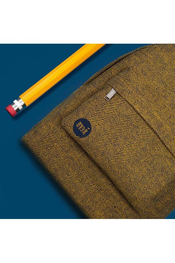 Seljakott Herringbone Pop Navy/Yellow