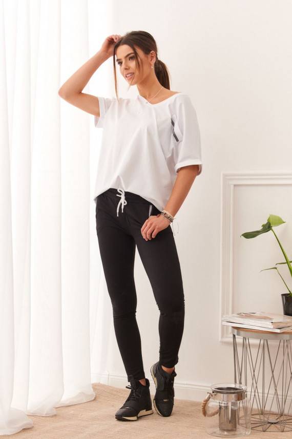 Komplekt lühikeste varrukatega DD_1014_WHITE/BLACK