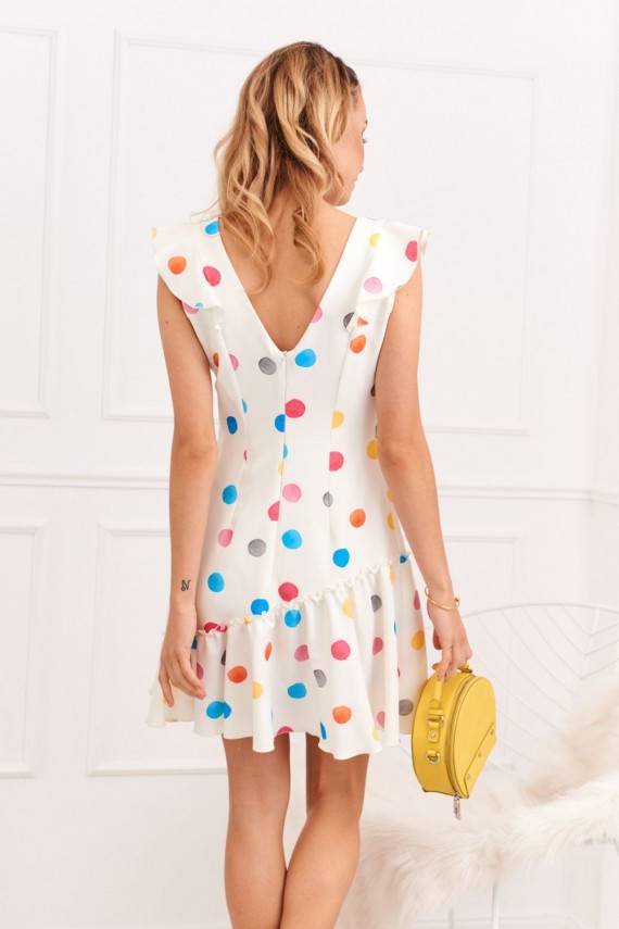 Elegantne kleit varrastega  DD_0481_MULTICOLOR