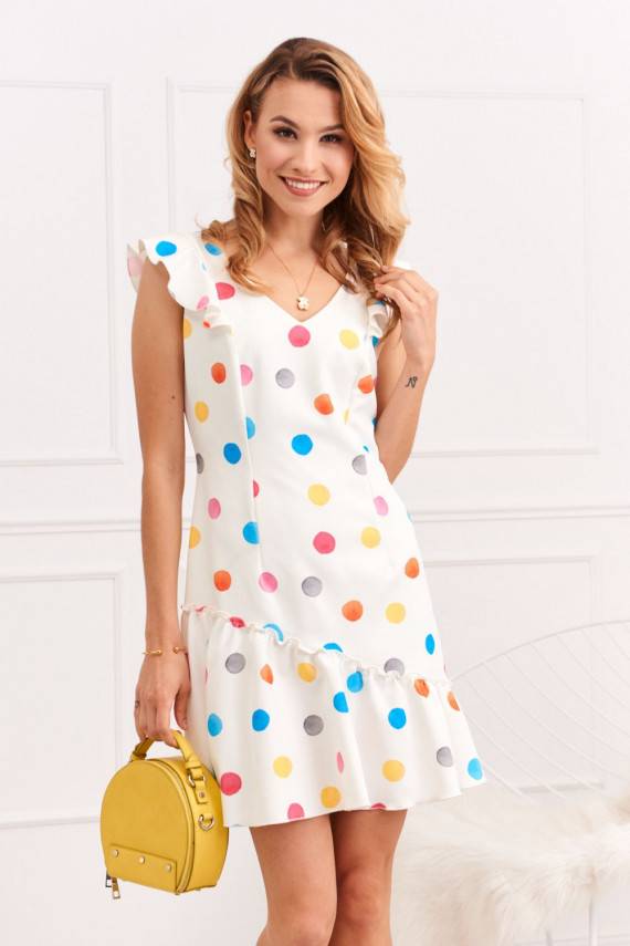 Elegantne kleit varrastega  DD_0481_MULTICOLOR