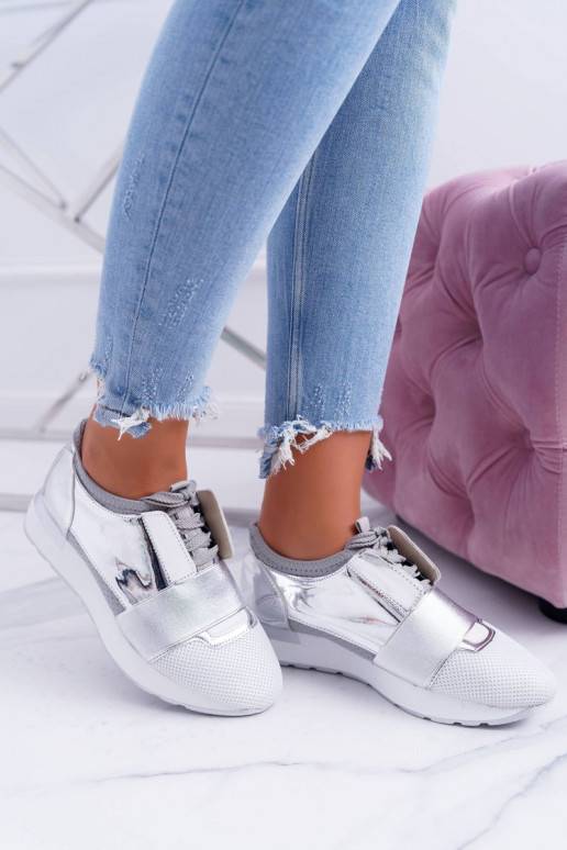 Lu Boo Naiste Hõbedat värvi Sportliku stiiliga jalanõud Madoni