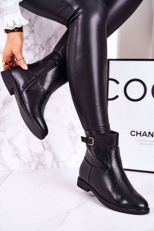   voodriga Naiste poolsaapad neetide ja pandlaga mustad Halfway