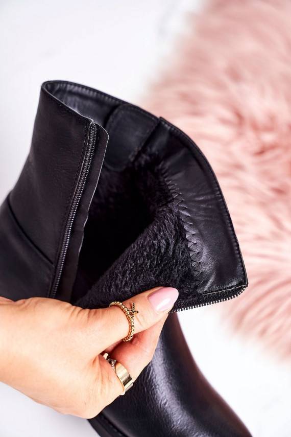   voodriga Naiste poolsaapad neetide ja pandlaga mustad Halfway