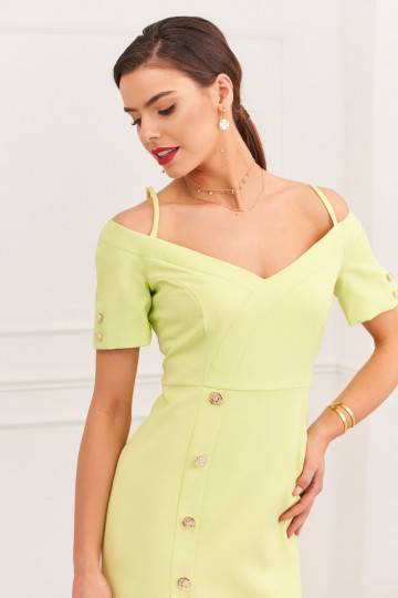 Elegantne kleit z dekoltem carmen  0484