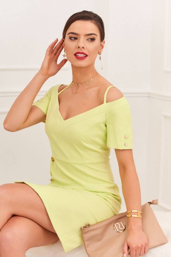 Elegantne kleit z dekoltem carmen  0484