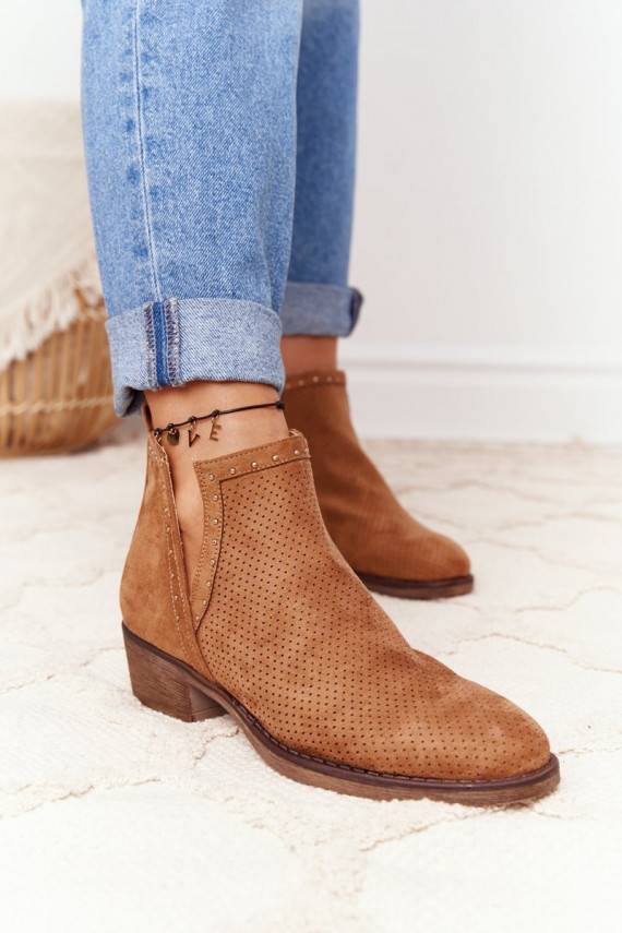  Naiste poolsaapad Cut Out pruunid värvi Clever