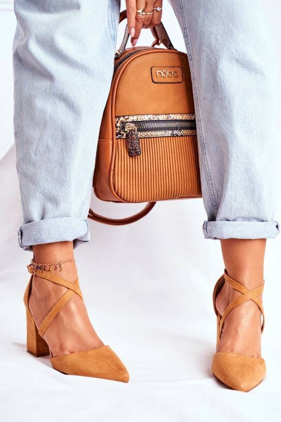 Kõrge kontsaga kingad Terava ninaga jalatsid pruunid värvi Traffic