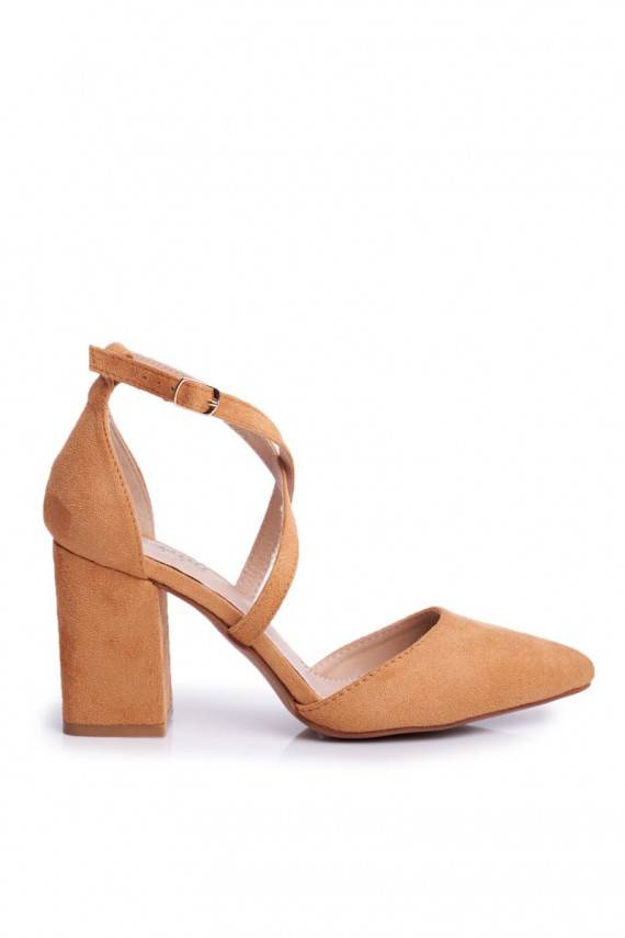 Kõrge kontsaga kingad Terava ninaga jalatsid pruunid värvi Traffic