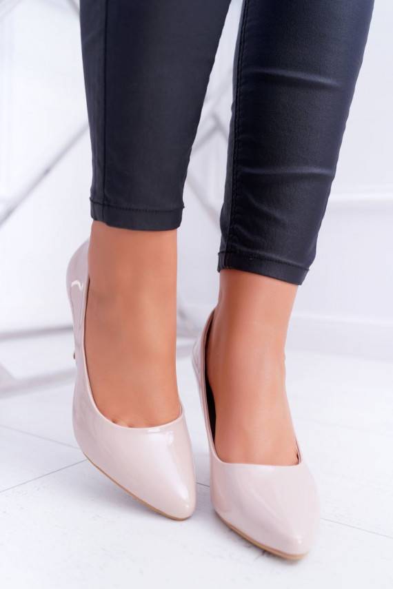 kõrge kontsaga damskie Sergio Leone Laque beeži värvi Greca