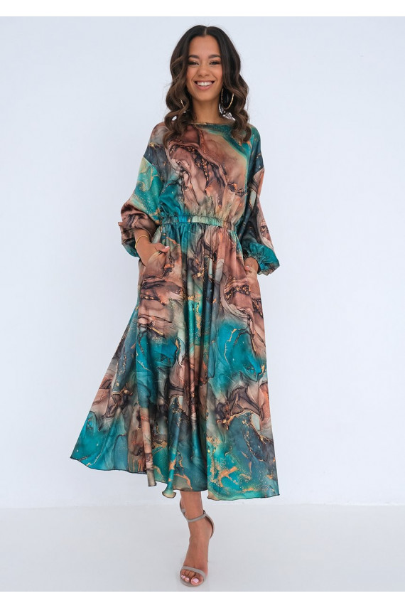 Roheline kleit Green Marble