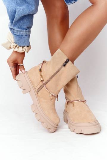 seemisnakhsed massiivsed saapad Lewski Shoes 3006-0 Piaskowe 2