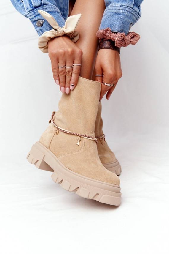 seemisnakhsed massiivsed saapad Lewski Shoes 3006-0 Piaskowe