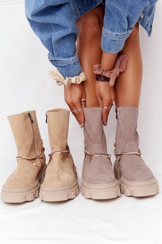 seemisnakhsed massiivsed saapad Lewski Shoes 3006-0 Piaskowe