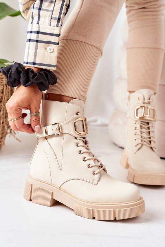 voodriga säärsaapad  beeži värvi Maybelle