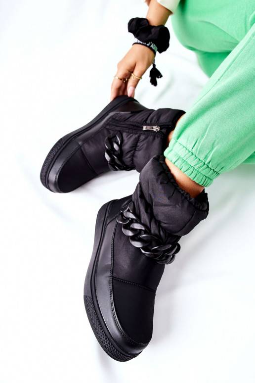 Nööpidega lumesaapad mustad Khariche